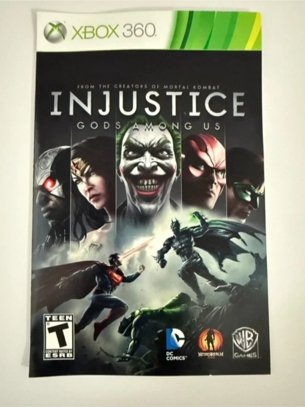 Injustice Gods Among Us Xbox 360 Game Complete w/ Case & Manual